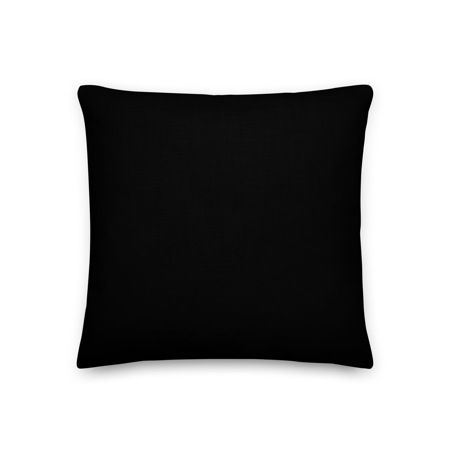 This is the back of a black pillow for a design for “CREEPY ALL YEAR.”
