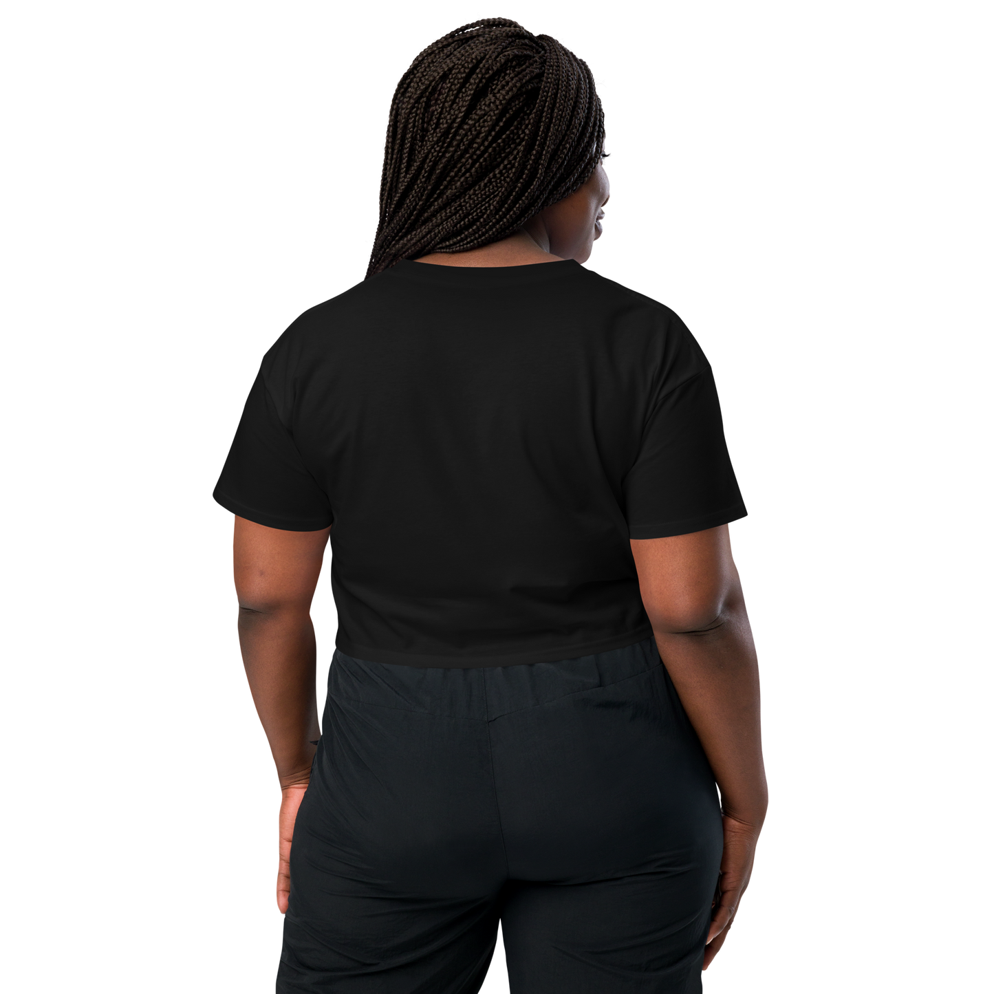 Person wearing a black crop top for Creepy All Year