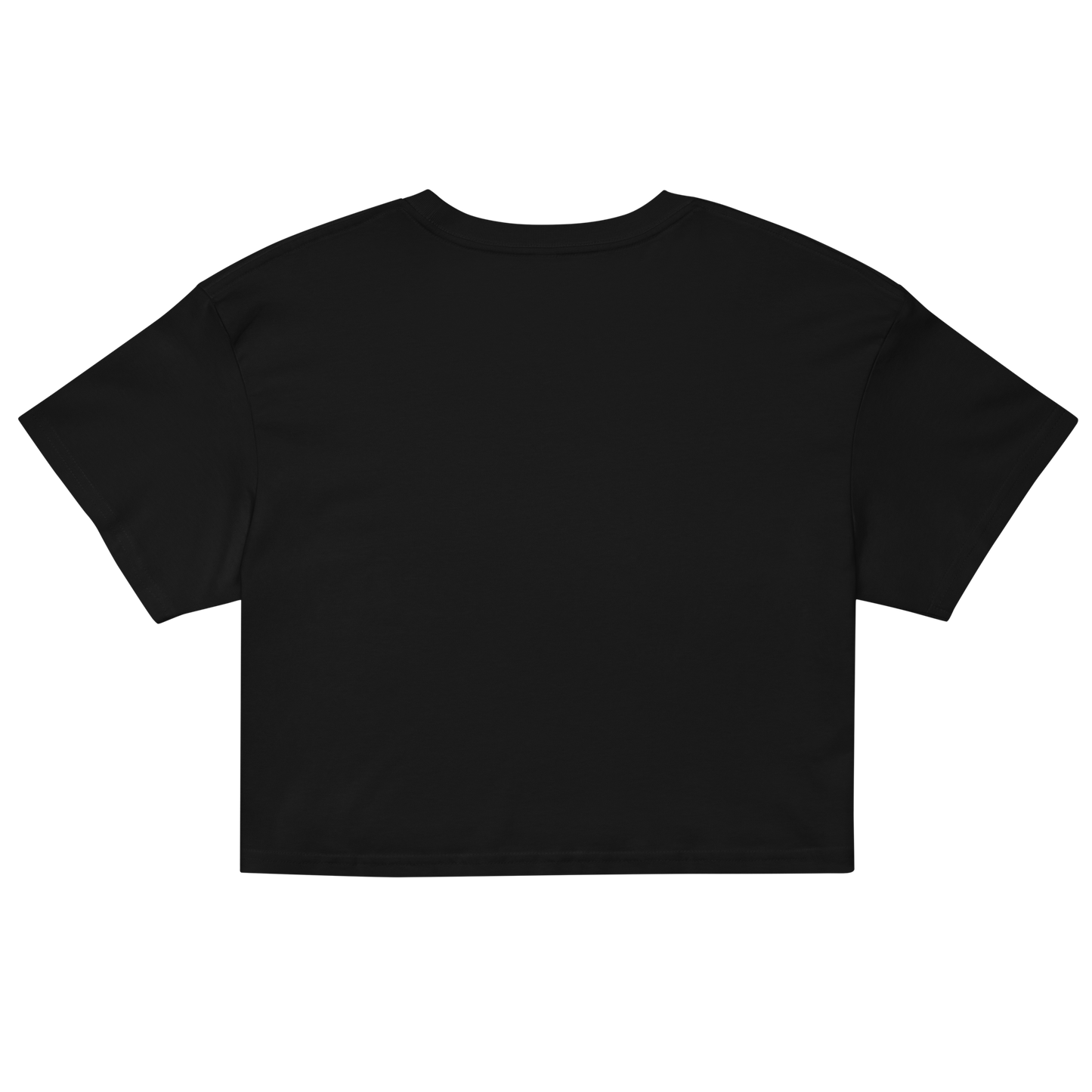 Black crop top back view for Creepy All Year