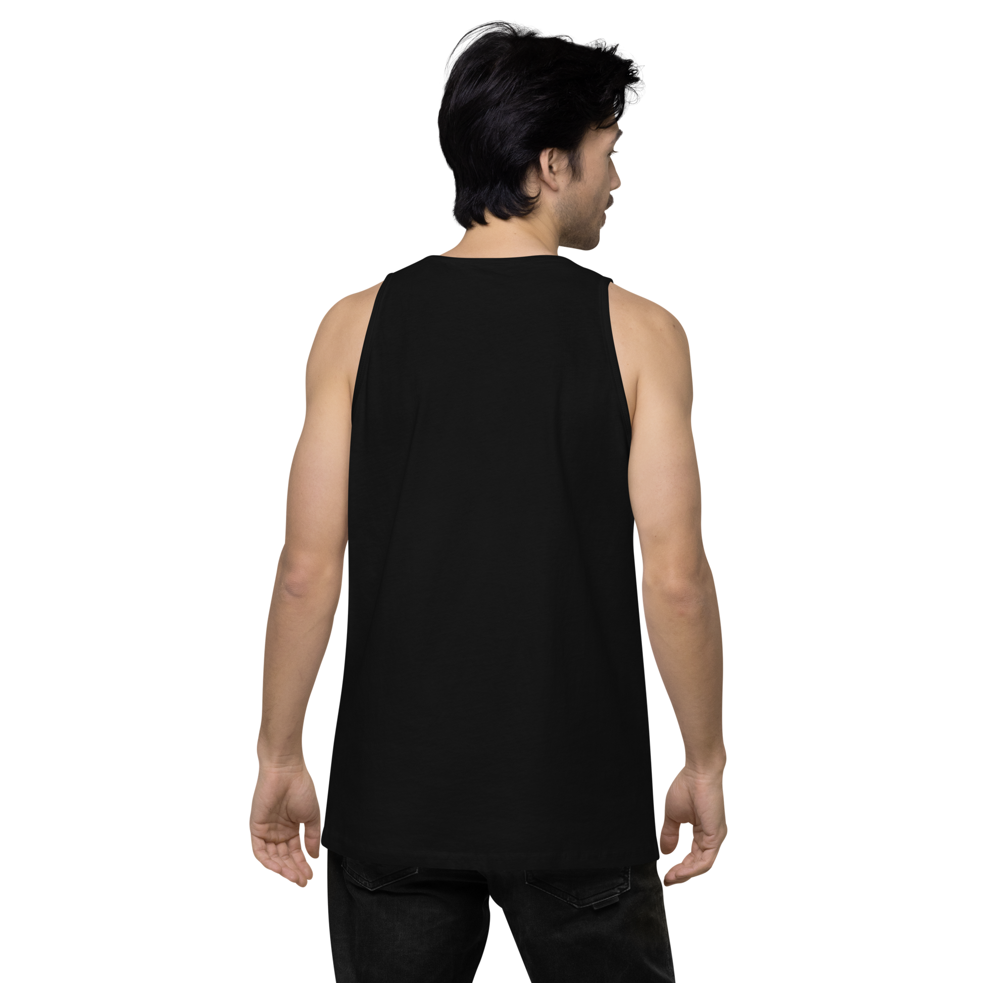 Person wearing a black tank top for Creepy All Year 