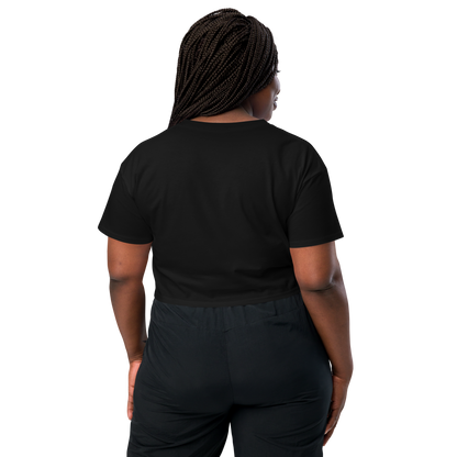 Person wearing a black crop top for Creepy All Year