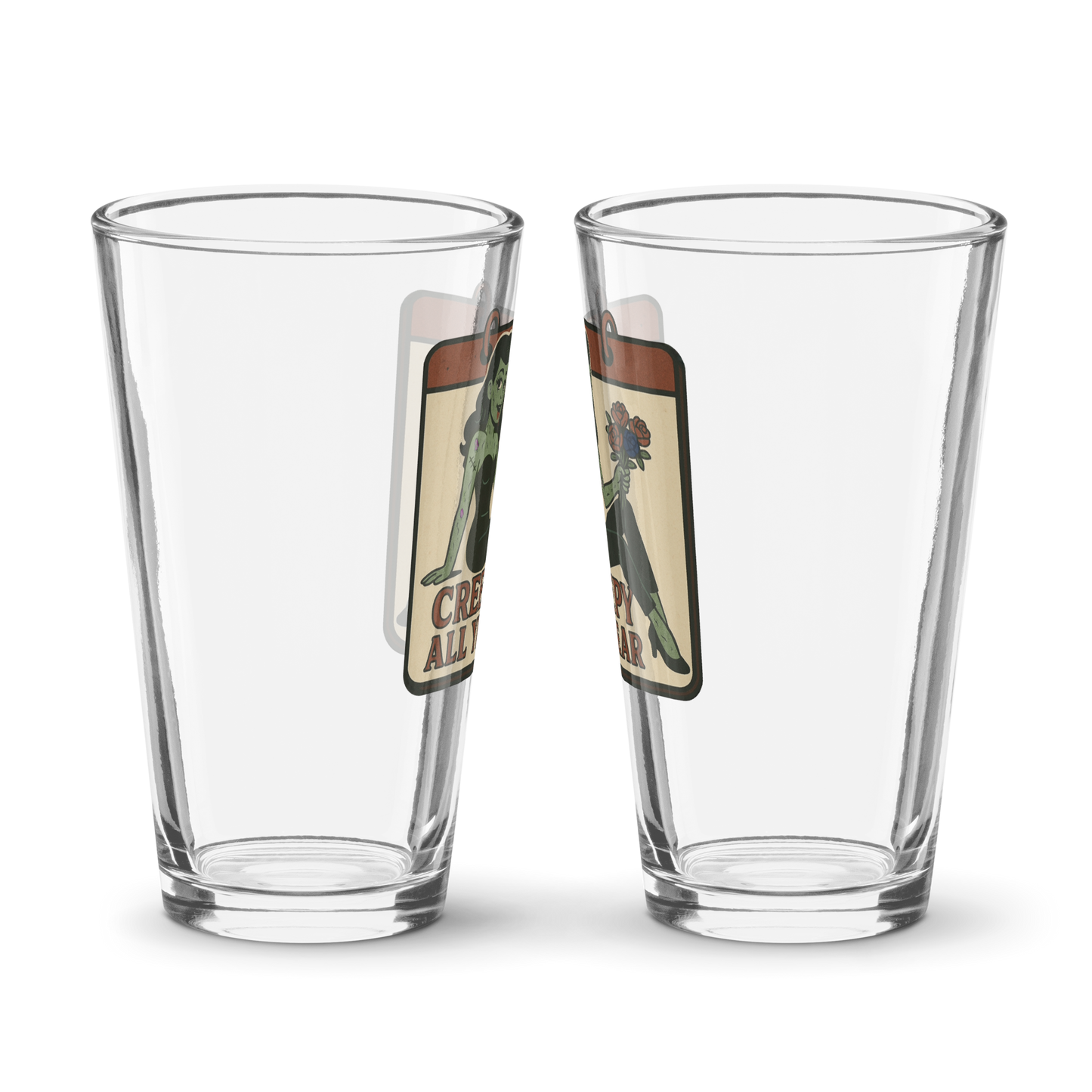 Creepy All Year Logo Shaker Pint Glass